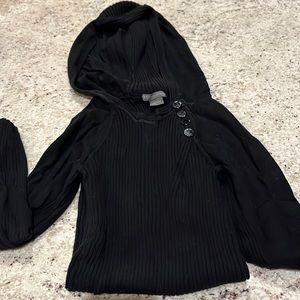 Hooded long sleeve knit top by Armani Exchange